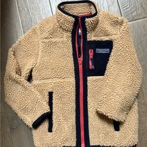 Vineyard Vines Tan Fleece w/Navy lining- little boy size 6. NWOT. Perfect